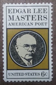 United States #1405 6c Edgar Lee Masters MNG (1970)