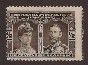 Canada 96 - Scarce Misperf Error / EFO Centenaire DeQuebec Mint H