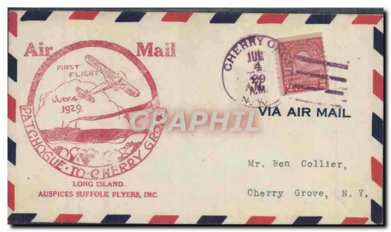 Letter the United States 1st Flight Patchogue Cherry Grove 4 7 1929
