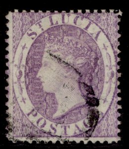 ST. LUCIA QV SG17a, 6d pale lilac, FINE USED. Cat £24.