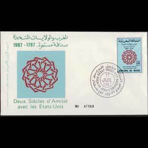 MOROCCO 1987 - FDC-642 w/US Relations