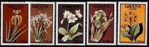 HERRICKSTAMP GHANA Sc.# 1285-89 Flowers
