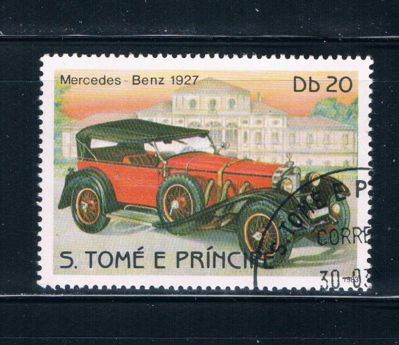 Saint Thomas and Prince Is 711a Mercedes Benz 1927 (GI0361)+
