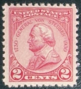 Scott #689 1930 2¢ General von Steuben MNH OG