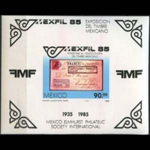 MEXICO 1985 - Scott# 1385 S/S Phil.Exhib. NH