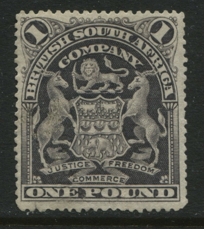 Rhodesia 1902 £1 perf 14 mint o.g. hinged