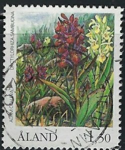 Finland Aland 35 Used 1989 Orchid (an5442)