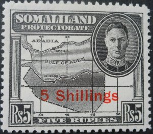 Somaliland 1951 Five Shillings opt SG 135 mint 