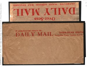GB Covers Wrappers {2} *Buy British* SLOGANS Scarce Die 6 FS24 & FS25 1927 K99a