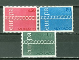 MONACO 1971 EUROPA  #797-799 SET  MNH...$15.00