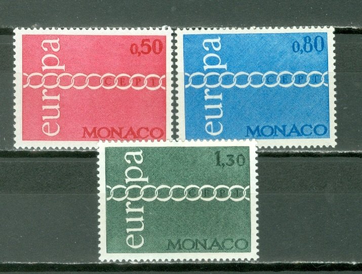 MONACO 1971 EUROPA  #797-799 SET  MNH...$15.00