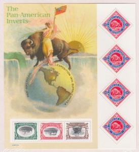 U.S. #3505 Pan-American Inverts - Pane of 7 - OGNH - VF - CV$10.00 (ESP#637)