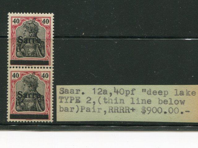 Saar #12a deep lake type 2 line below bar