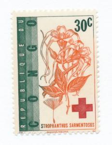 Congo Democratic 1963 Scott 445 MH - 30c, Red Cross, Flowers