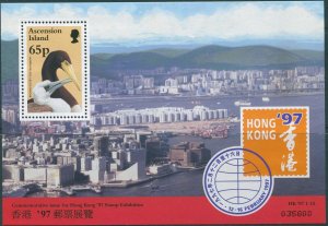 Ascension 1997 SG708 Hong Kong Stamp Exhibition Brown Booby MS MNH