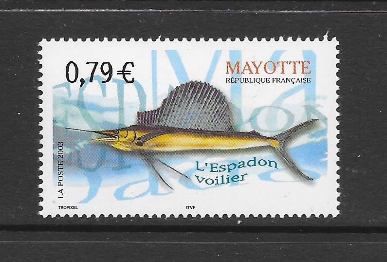 FISH - MAYOTTE #189  SAILFISH  MNH