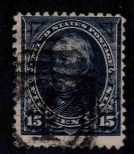 USA Scott 259 Clay 15c Used 1894 stamp perf 12, no wmk Wrinkled paper CV$70