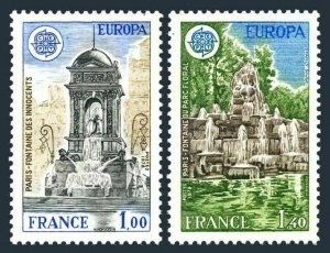 France 1609-1610, MNH. Michel 2098-2099. EUROPE CEPT-1978,Architecture.Fountain,