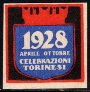 1928 Italy Poster Stamp Turin International Exposition Celebration (Golia Candy)