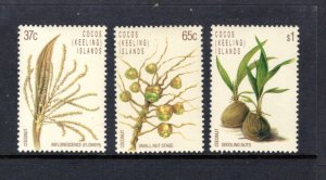 COCOS KEELING 173-4, 6 MNH VF Life cycle of  Coconuts