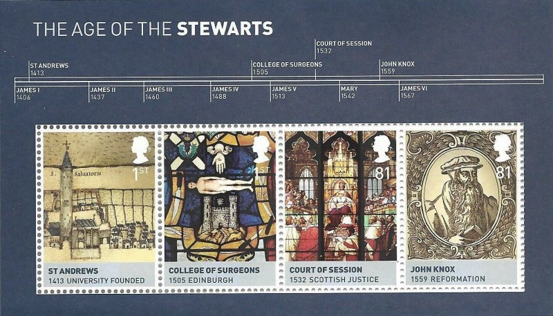 GB 2010 Kings & Queens The Stewarts Miniature Sheet SG MS3053 Unmounted Mint