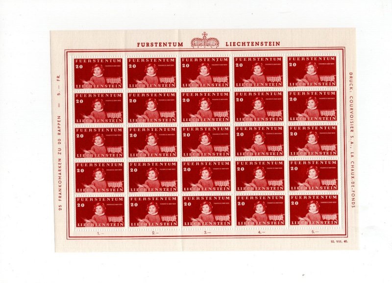 LIECHTENSTEIN 1936-1959 LOVELY COLLECTION GOOD COMPLETE SHEETS ALL PERFECT MNH