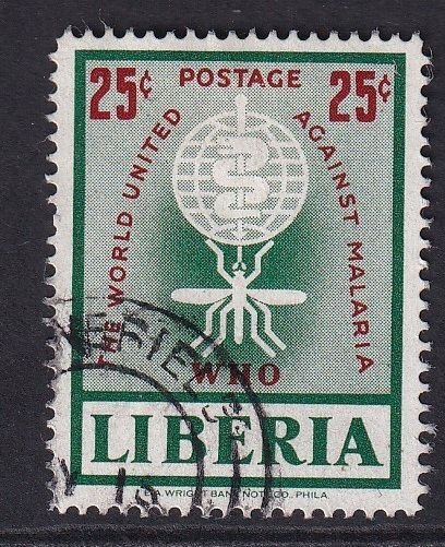 Liberia  #402 used  1962  against malaria  25c