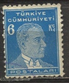 Turkey 1931: Sc. # 746; Used Single Stamp