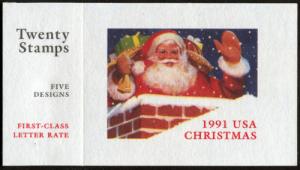 SC#BK194 (29¢) Christmas 1991 Booklet: Plate #A12111 (1991) MNH
