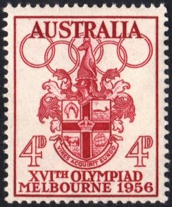 Australia: SC#288 4d  Melbourne Summer Olympic Games (1956) MNH