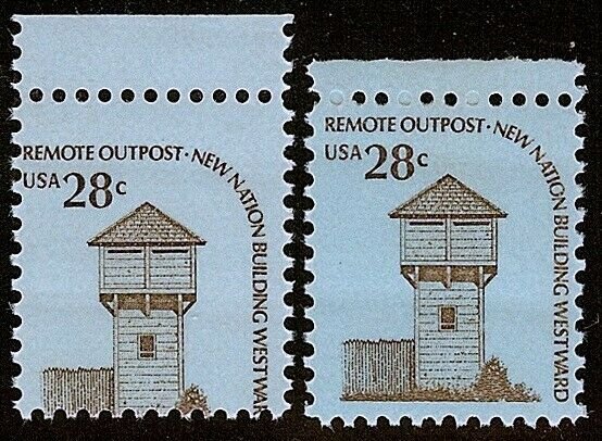 1604 - 28c Top Margin Misperf Error / EFO Remote Outpost Mint NH