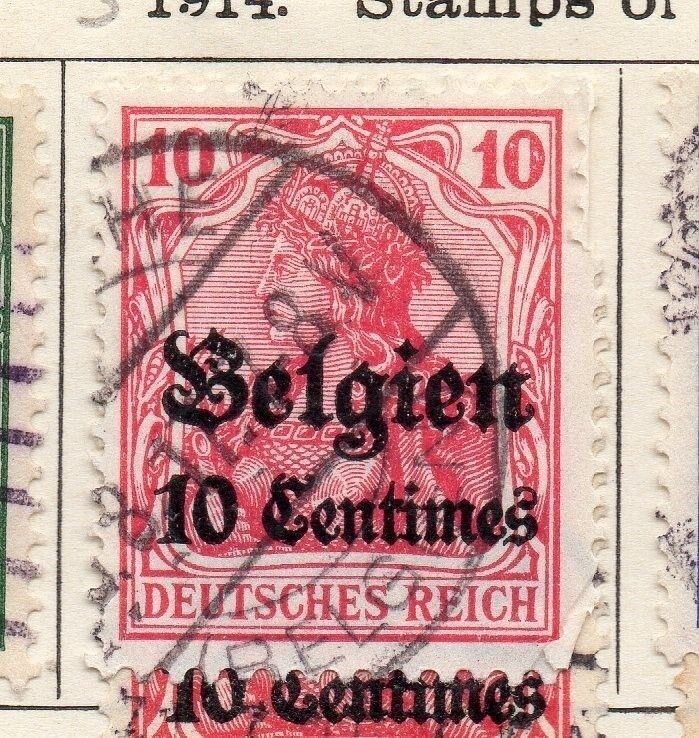 Germany 1914 Early Issue Fine Used 10c. Surcharged 090468