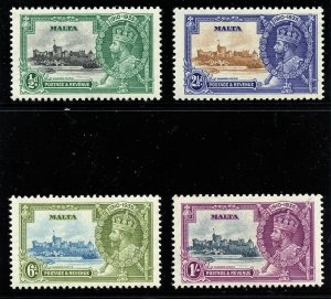 Malta 1935 KGV Silver Jubilee set complete superb MNH. SG 210-213. Sc 184-187.