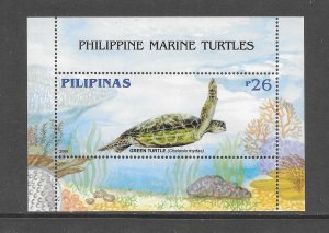 PHILIPPINES #3019 GREEN TURTLE S/S MNH