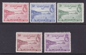 Papua Scott C5-C9, 1938 KGVI Air Mails,  VF MNH. Scott $65