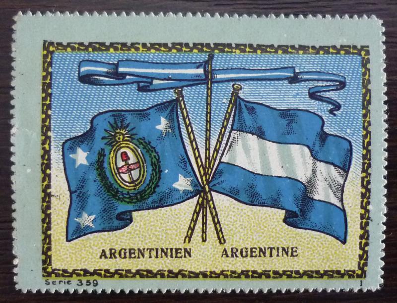 GERMANY-AUSTRIA-ARGENTINE-POSTER STAMP-FLAG R! coat of arm crest argentinien J21