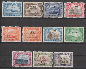 ADEN 1951 SG 36/46 MNH Cat £90