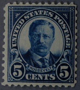 United States #557 5 Cent Roosevelt MNH