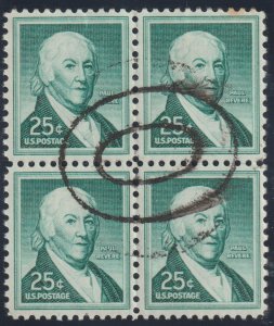 U.S.  Scott# 1048 1958 General Issue VF/XF Used Block of 4