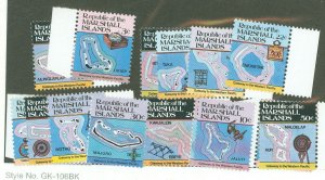 Marshall Islands #35-49A Mint (NH) Single (Complete Set) (Maps)
