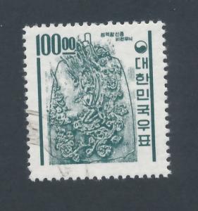 Korea 1962 Scott 372 used - 100w, King Songdok bell