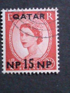 ​QURTAR-1952 SCOTT NOT LISTED-70 YEARS OLD-BRITISH OFFICE IN QURTAR-USED VF