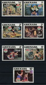 Grenada Disney Stamps Snow White Christmas Serie Set of 7 Stamps Mint NH