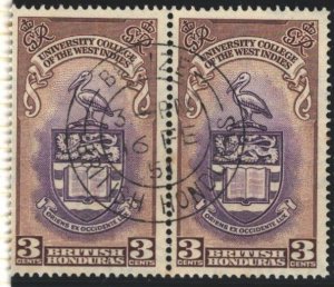 British Honduras Sc#141 Used Pair - Day of Issue Cancel