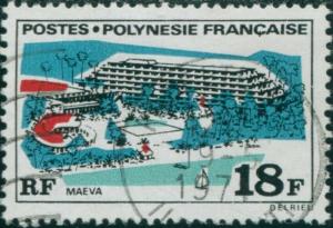 French Polynesia 1969 Sc#256,SG107 18f Maeva Hotel FU