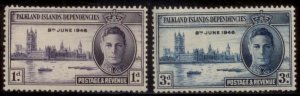 Falkland Islands 1946 SC# 97-8 MNH-OG E90