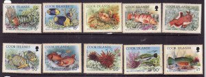 Cook Is.-Sc#1154-76-unused NH set-Marine Life-Fish-1994-