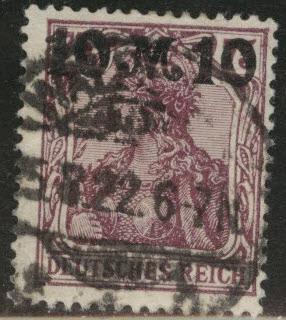 Germany Scott 136 Used 1921 Germania surcharge