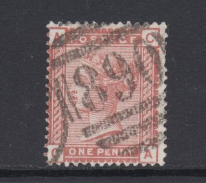 Great Britain Sc 79 used. 1880 1p red brown QV, 890 in Grid, sound, Fine.