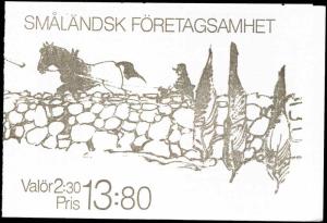 SWEDEN 1989 Scott 1760a, Smaland Business Booklet, VF  (02)  